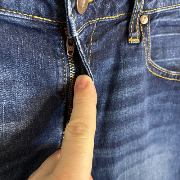 Pilcro And The Letterpress Womens Low Rise Straight Jeans Size 29 Blue Dark Wash - Picture 4 of 12